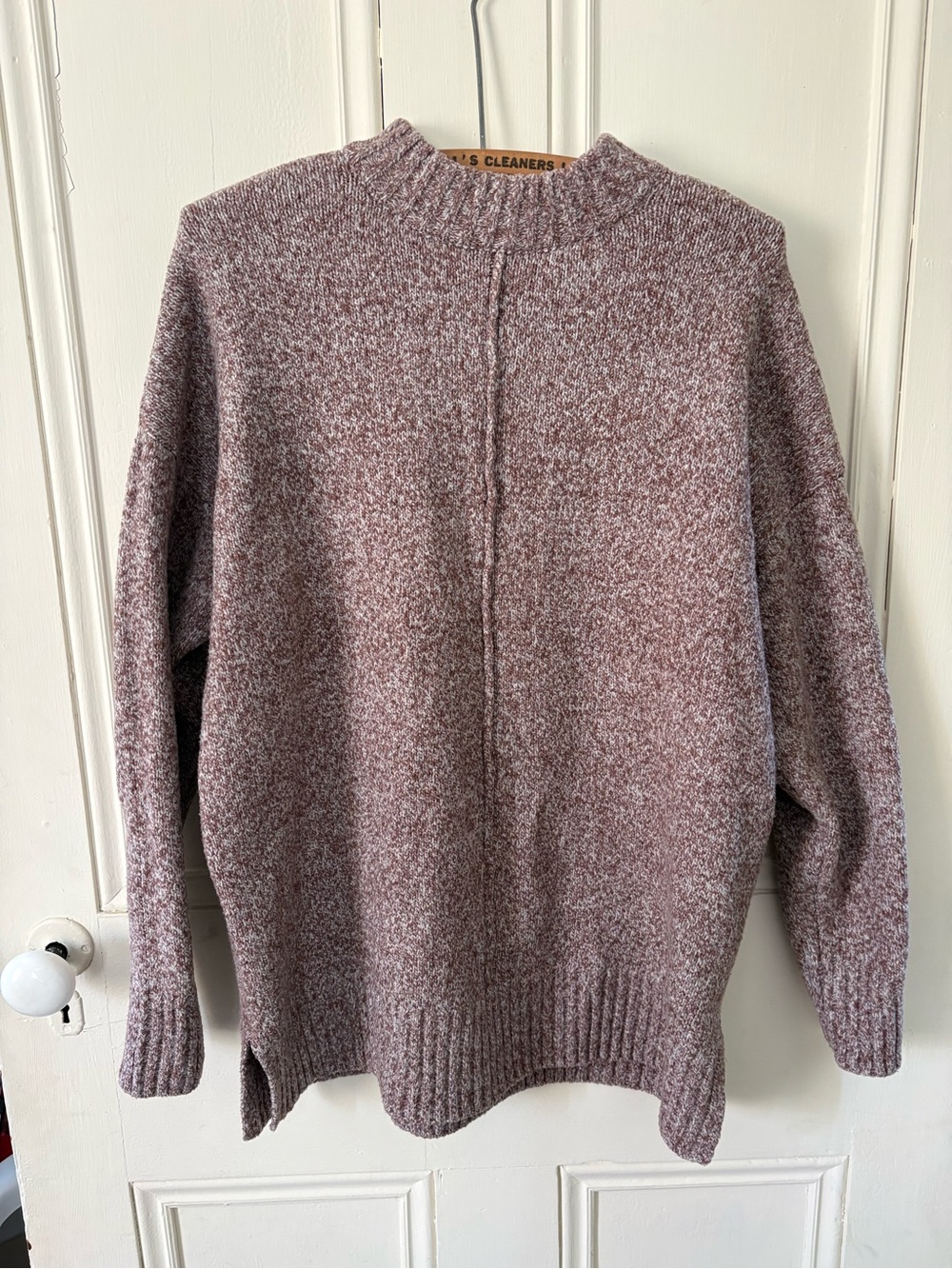 Maurices Heathered Mauve Crewneck Sweater